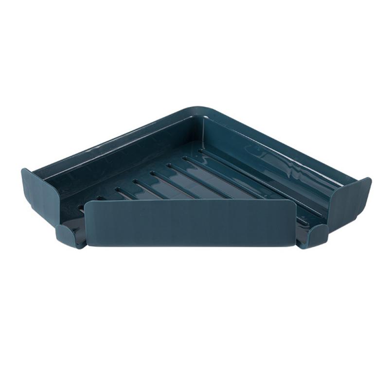Estante organizador de plástico para baño estante de esquina elevado Caddy estante de esquina de baño soporte de pared de la Ducha soporte de champú: deep blue
