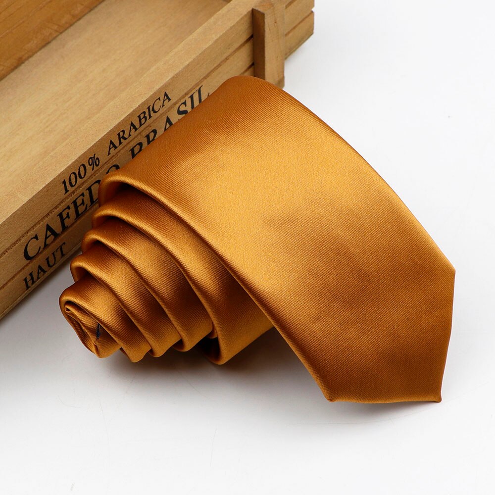 Cravate slim classique pour hommes, couleur unie, rouge, noir, bleu, pour bureau, fête de mariage: 4