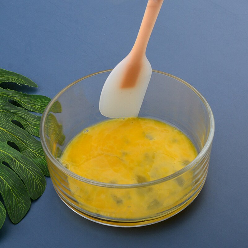 Küchenspatel aus durchscheinendem silikon zum kochen, teigabkratzen, sahnestreichen, hitzebeständig, backutensilien, kuchenpinsel