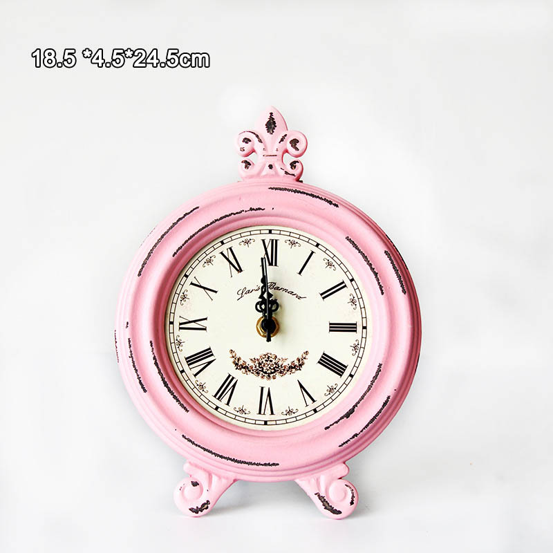 nordisch retro Holz Tisch Uhr Runde Altmodische Schreibtisch Uhr Schlafzimmer Nachttisch Dekoration Heimnutzung Schreibtisch Dekorative Artikel: 5
