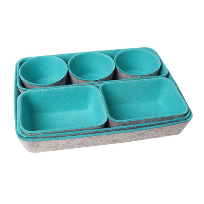 8 In 1 Felt Office Drawer Organizer Trays Drawers Organizers Bins Dividers Storage Bins Organizer Bin For Makeup Jewelry