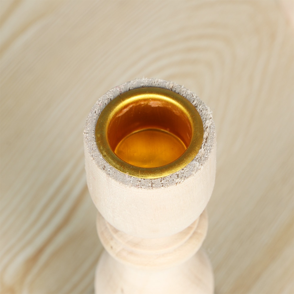 3 Sizes Candle Holders Retro Unpainted Wood Classic Craft Candle Holders Wedding Party Home Decorations