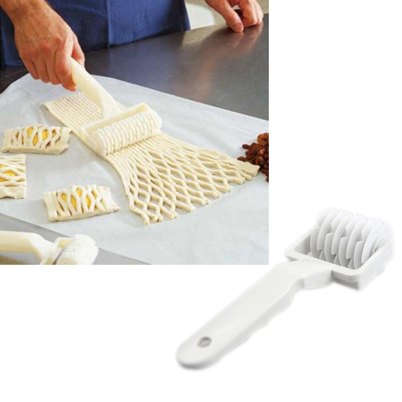 1Pc DIY Kunststoff ABS Gittergewebe Modellierung Teig Cutter Kuchen Kochfeld Fondant bilden Werkzeug Backen Werkzeug Pizza Werkzeuge Netz Rolle gitter