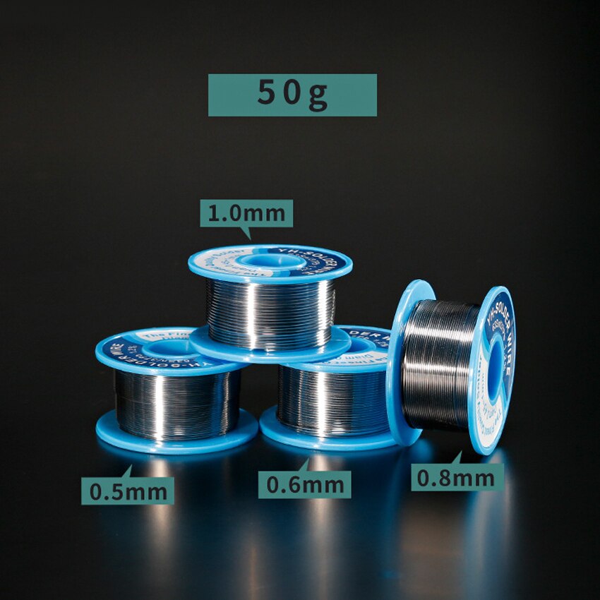 Yihua lödtråd kolofoniumkärna tenn bly lödtenn trådrulle med flussmedel 0.4mm 0.5mm 0.6mm 0.8mm 1mm svetslödtrådar rulle