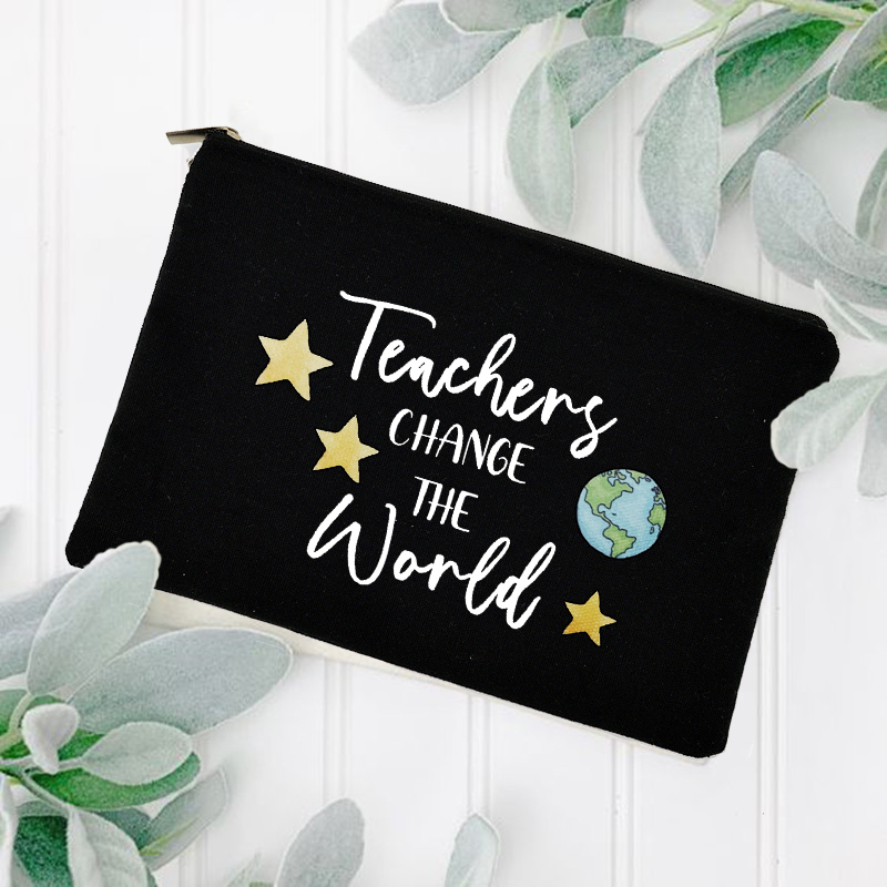 federmäppchen personalisierte Gesegnet Lehrer Tragbare Reise Organisieren Lagerung Beutel Weibliche machen-hoch Kosmetik Tasche Bleistift Tasche Geldbörse Beste Reißverschluss Schönheit fallen