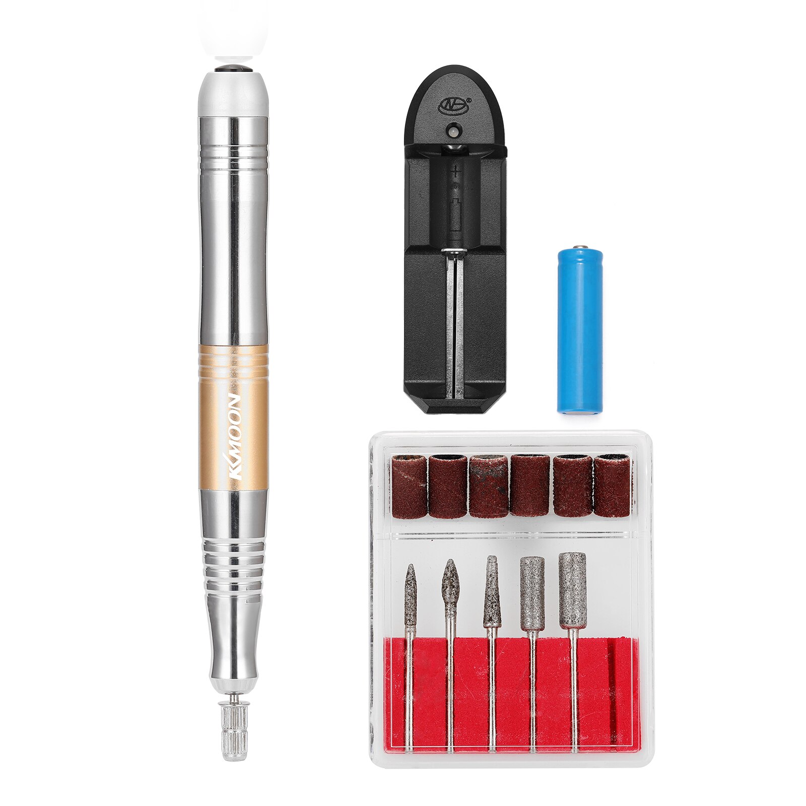 KKmoon Portable Manicures Rechargeable Electric Small Grinder Electric Polishing Pen Multipurpose Exfoliating Armor Tool Set
