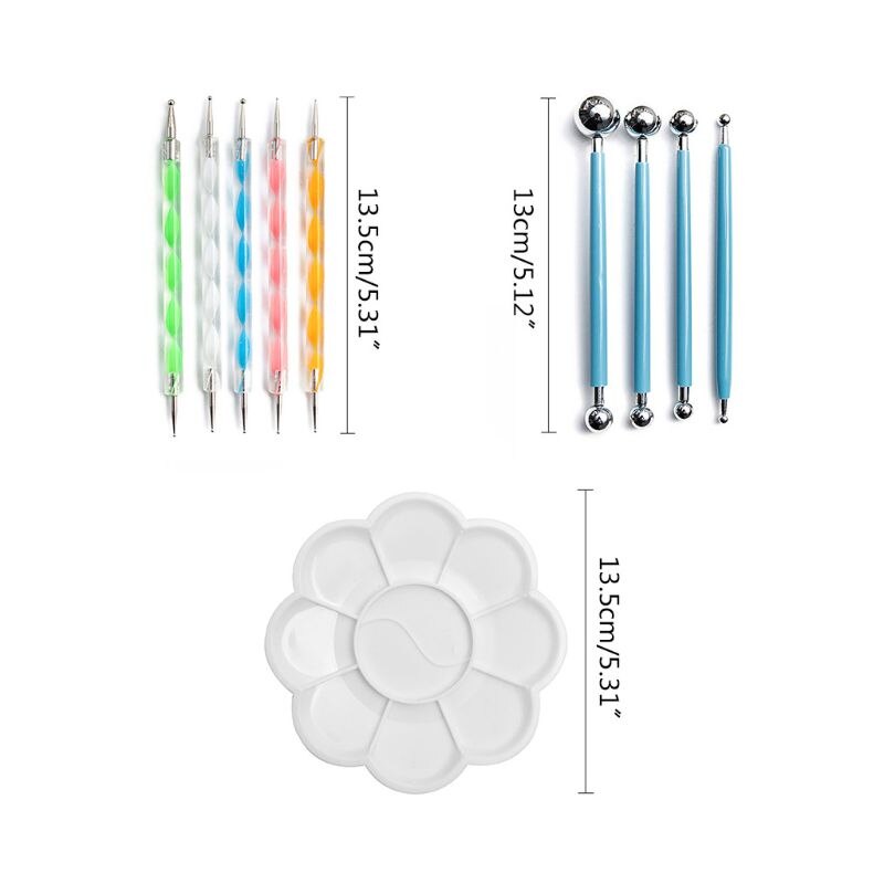72pcs Mandala Dotting Tools Set for Painting Rock Multifunction Embossing Stencil Acrylic Stick Drawing Brush