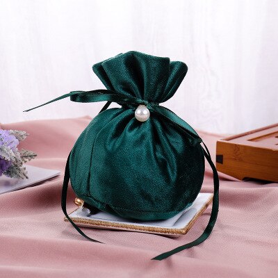 10 stk pink/rød/grøn fløjls slik æske fødselsdagsfest forsyninger bryllup favor sød kage slik æske poser: M 10 x 12cm