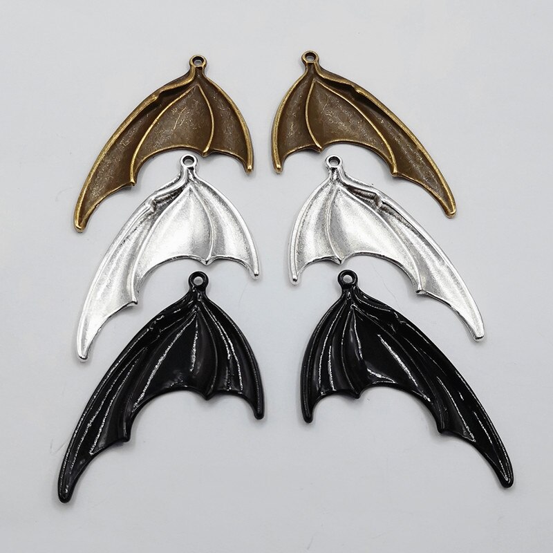 6 Stuks (3 Paar) Bat Wings Charms,Wings Charm, Antieke Maken Hanger Fit, sieraden Maken, Diy Bevindingen Handgemaakte Sieraden