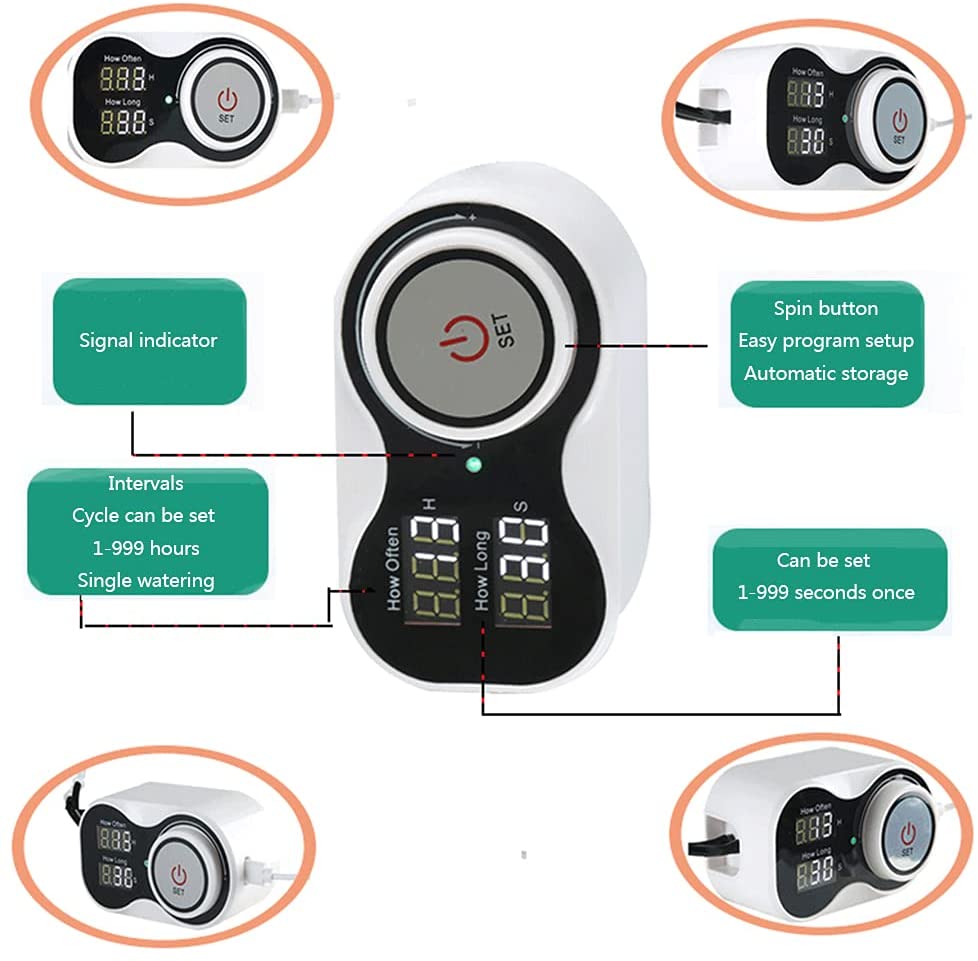 Automatic Watering Timer Indoor Garden Irrigation Timer Home Drip Irrigation Self Watering System Smart Garden Self-Watering