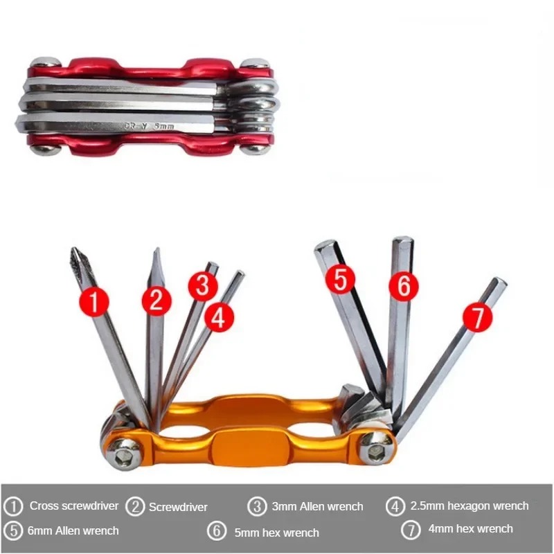 Multi kit de ferramentas reparo portátil ferramenta bicicleta dobrável chave allen falou hex chave conjunto ferramentas manutenção ciclismo acessórios