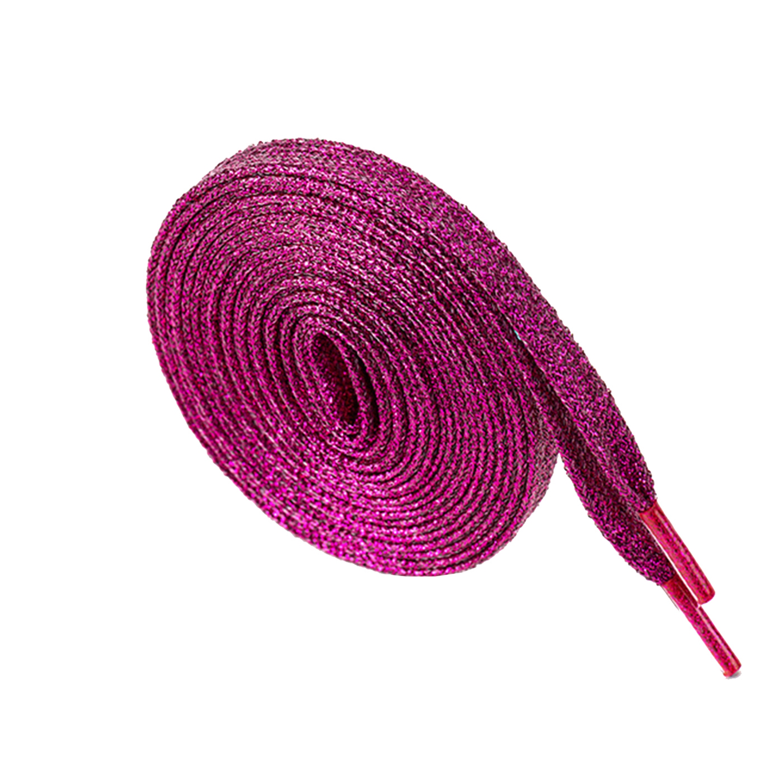 Lacets métalliques scintillants de 115 CM de Long, cordons de chaussures plats scintillants: fuchsia