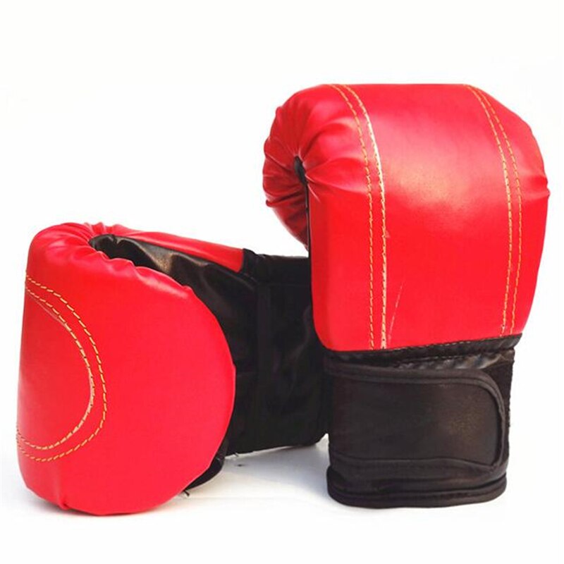 Boxing Gloves For Men Women Karate Muay Thai Free Fight Man Sanda Training Adults Kids Equipment: red