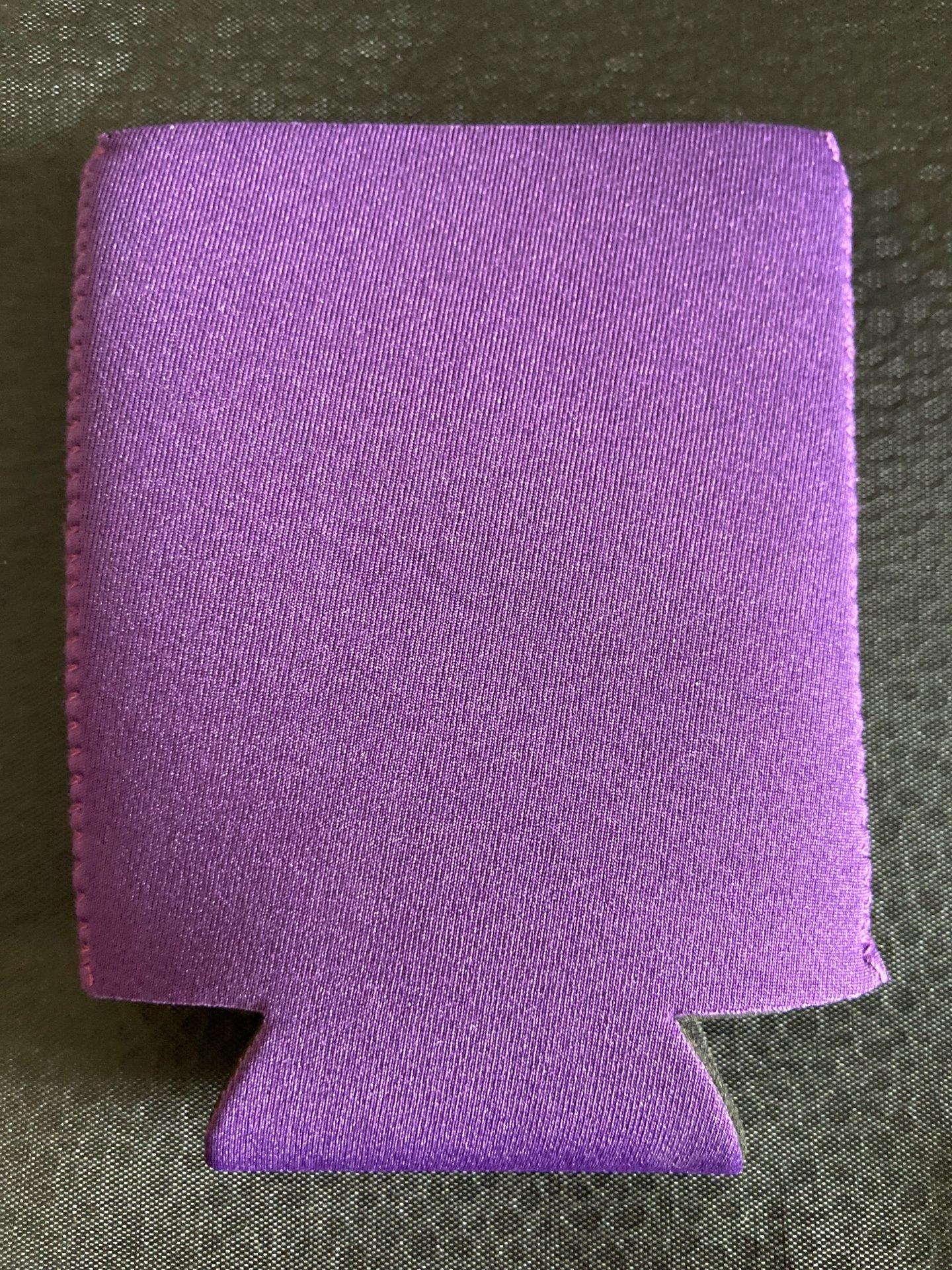 Mjukt isolerad burkhylsa neopren blank ölburk kylare ärm vikbar mugghållare skyddsöverdrag för läskvattenflaskor: Lila