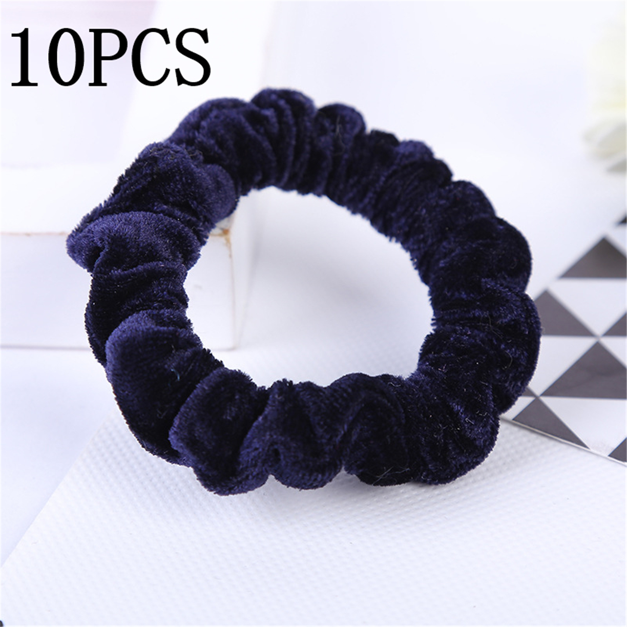 Paquete de Scrunchies del pelo de terciopelo para niña, bandas elásticas para el pelo, conjunto de soporte para cola de caballo, accesorios para el cabello, sólido, sin arrugas, 10/6 Uds./lote