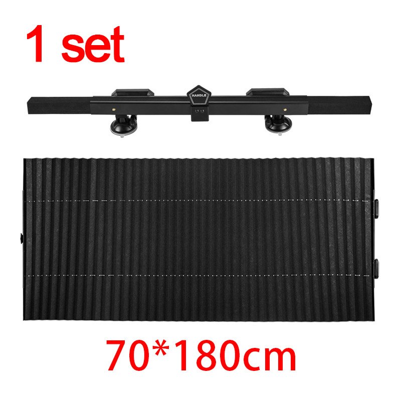 Bil infällbar vindruta solskydd frontfönster vindruta solskydd bilfönster vikbar gardin med stark sugkopp: 1 set 70cm parasoll