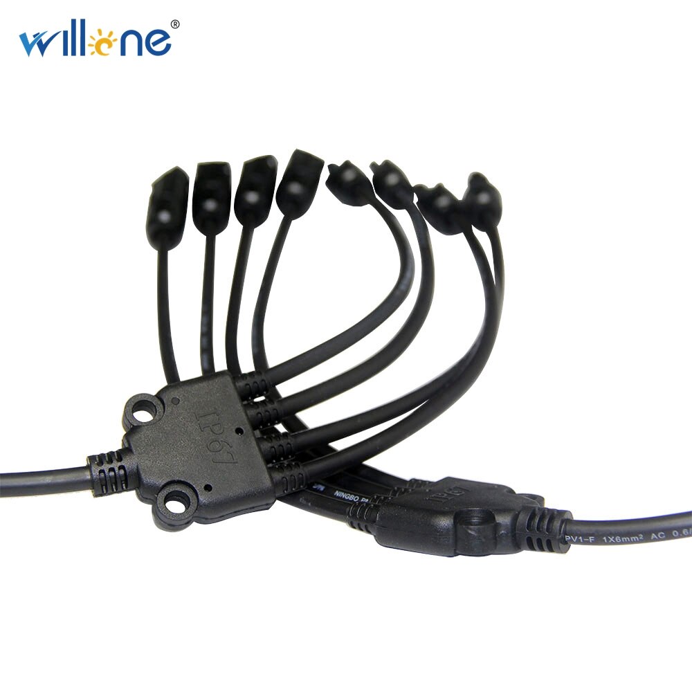 Willone 1 pair Y branch cable connector. solar branch connector 1 to 4