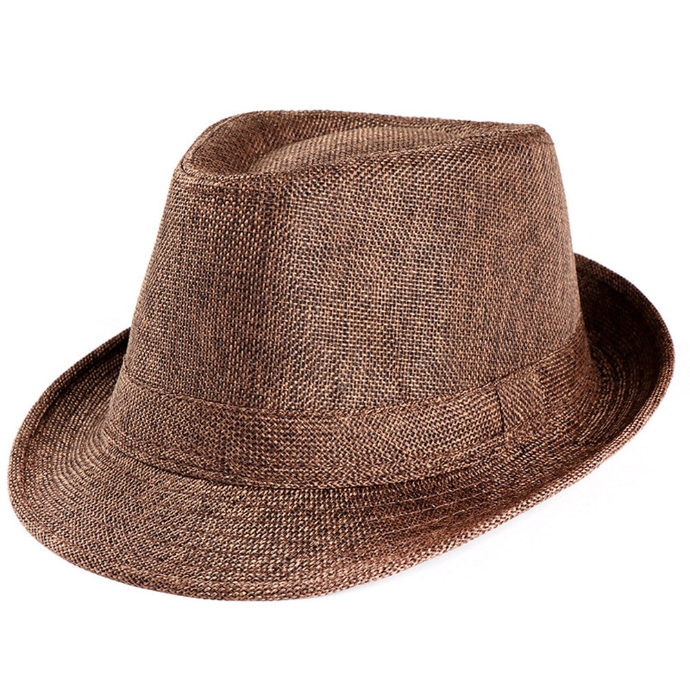 Classic Straw Sunhat For Men Fishing Beach Vacation Sun Protection Hats Wide Sides Vintage Breathable Caps Adult