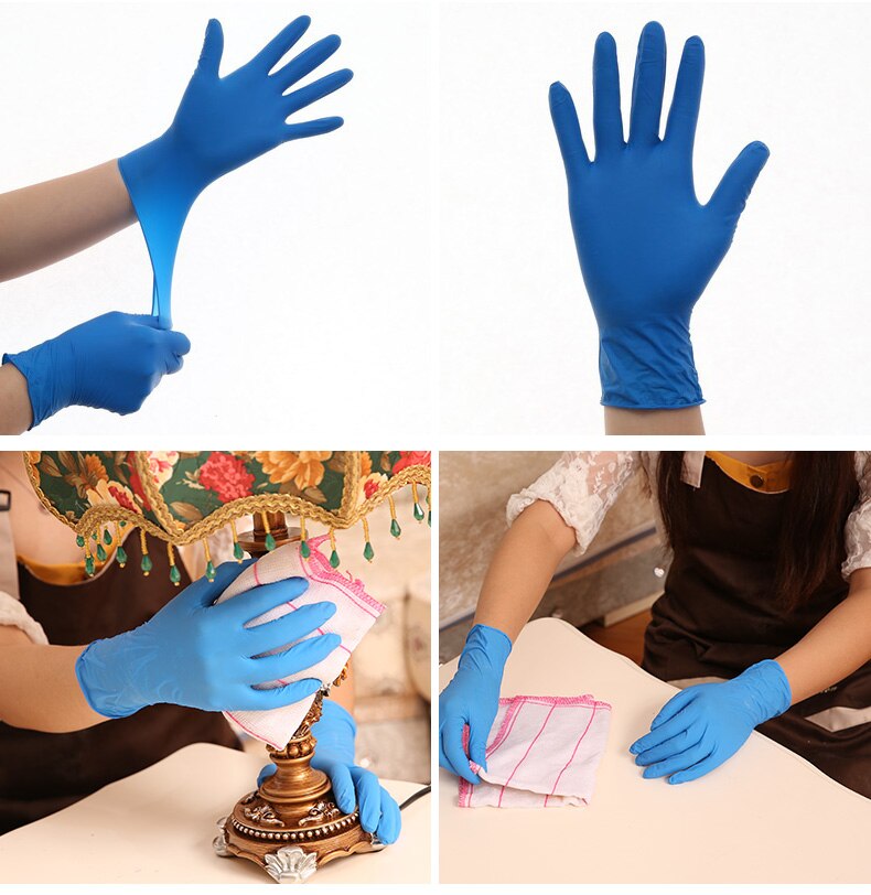 100PCS/SET Disposable Hand Gloves Waterproof Food Repast Surgery Rubber kitchen Beauty Salon Dedicated Work Gloves PVC Thicken