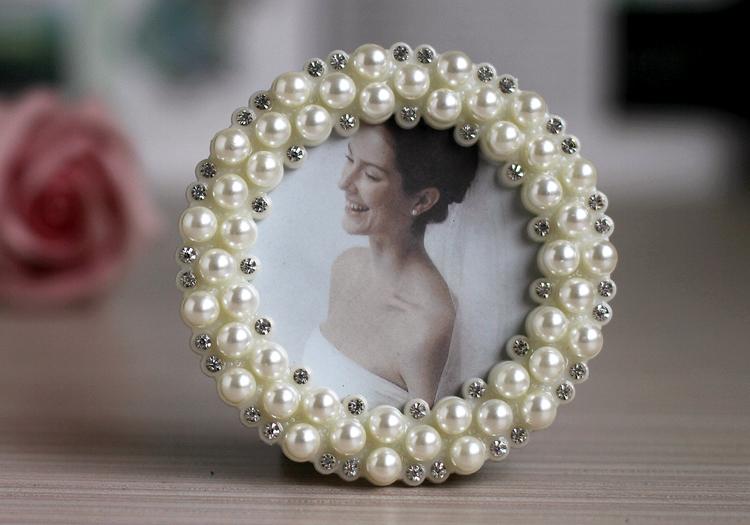 1 pieza de marcos de fotos de perlas de 6 cm , 7 cm, 5 cm, 10 3 8 para bodas, cumpleaños, artículos de decoración de escritorio, decoración del hogar, adorno.