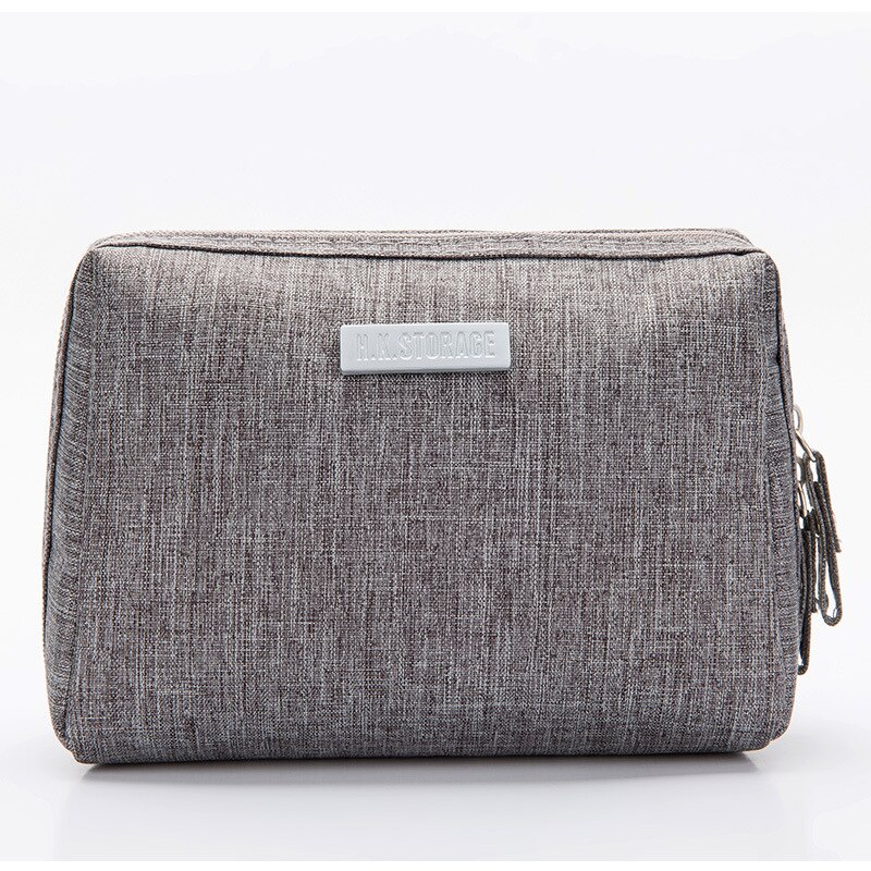 Paquete de viaje impermeable de gran capacidad de múltiples colores Youda para cosméticos, bolsas de almacenamiento, bolso de maquillaje femenino de: Gris