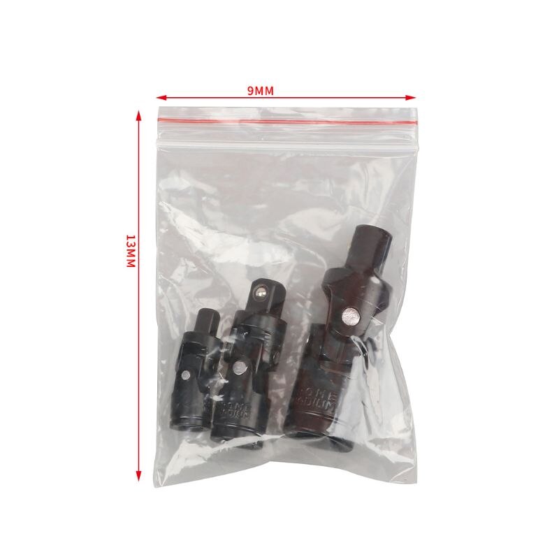3 Pcs Kruiskoppeling Socket Mouw 1/2 "3/8" 1/4 "Drive Kit Swivel Conversie