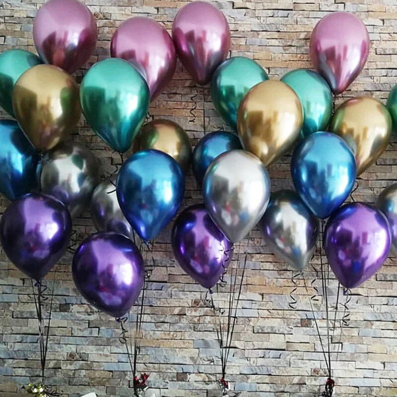 50 st metall latex ballong kostym födelsedagsfest förslag bröllop festival dekoration spel belöning 12 tum