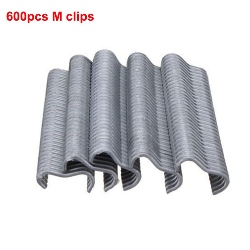 Hog Ring Plier Tool and 600pcs M Clips Staples Chicken Mesh Cage Wire Fencing Caged clamp: 600pcs M clips