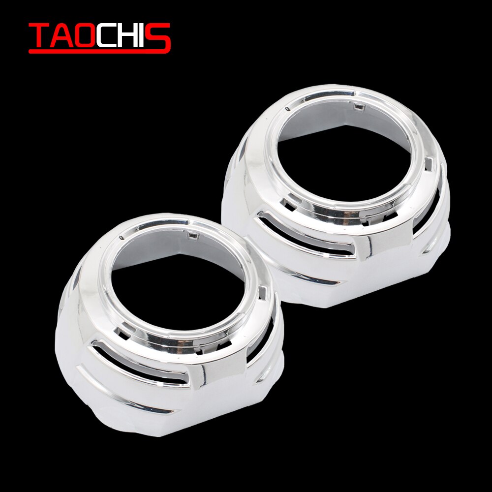TAOCHIS 3.0 inch Bi-Xenon Projector Lens Shroud With Light Guide Angel Eyes Headlights for bi led Projector Lens: lens shroud