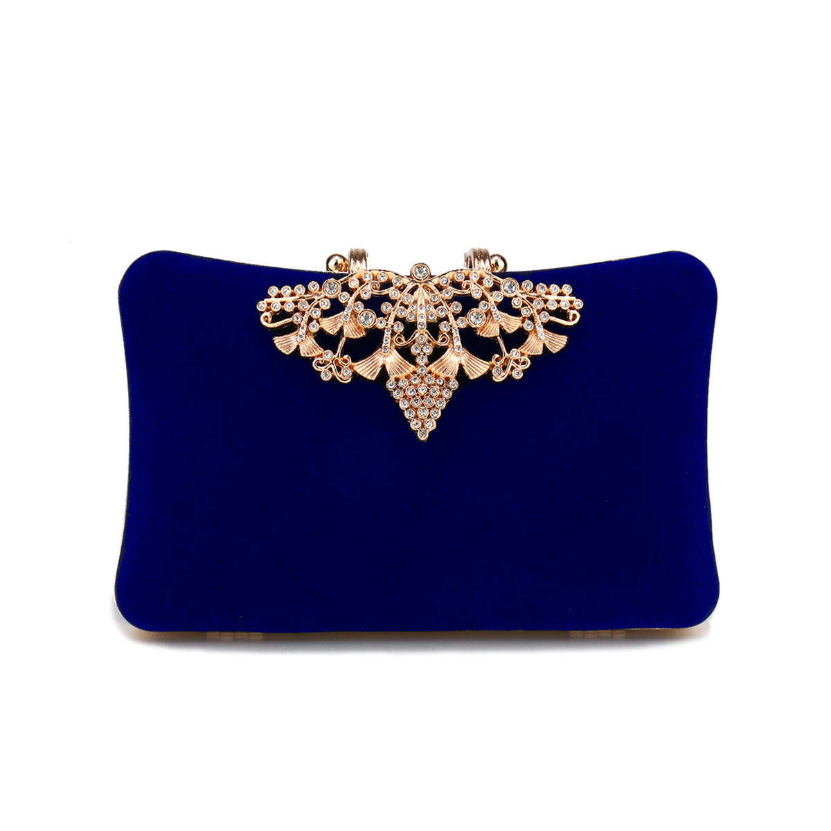 Gouden metalen ketting clutch diamanten lovertjes avondtassen glanzende casual glitter dameshandtassen zilveren clutch: Blauw