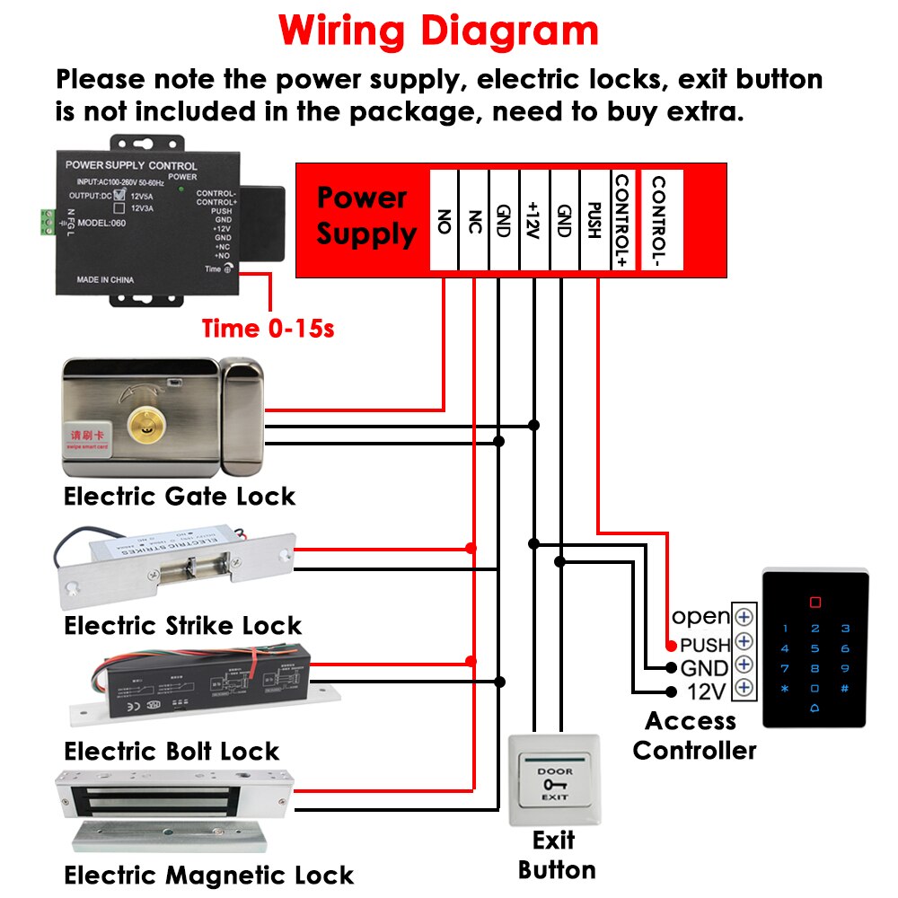 125khz RFID Backlight Touch Card Access Control keypad EM card reader wiegand 26 input&amp;output Anti-disassembly Alarm