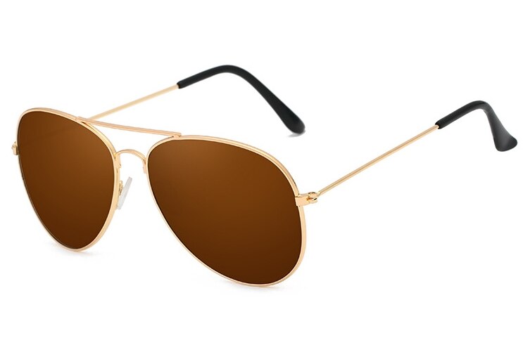 neue Pilot Spiegel Sonnenbrille Frauen/Männer Luxus Sonnenbrille Frauen Vintage Outdoor Driving Oculos De Sol UV400: C8 Gold Tea