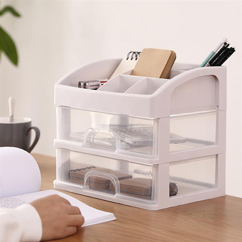 1Pc Plastic Cosmetische 3 Layer Lade Organizer Make Container Desktop Diverse Storage Case: 2