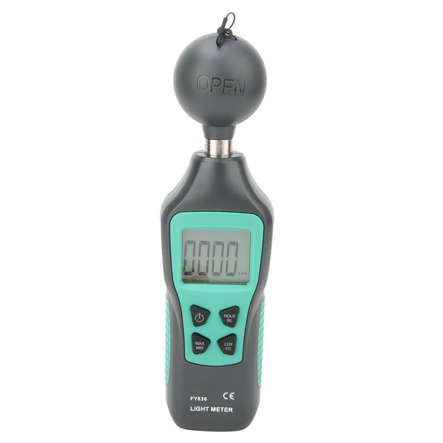 Mini Digital Luxmeter 0-200000 LCD Display Handheld Illuminometer Luminometer Photometer Digital Light Meter