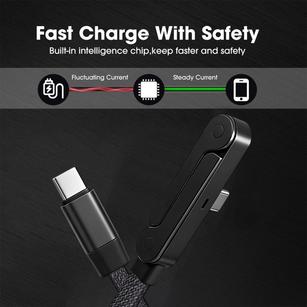 240W Super Fast Charging Data Cable 2-in-1 Folding Stand For iPhone 17 16 For Android Holder Charger Cable Type-C To C USB To C