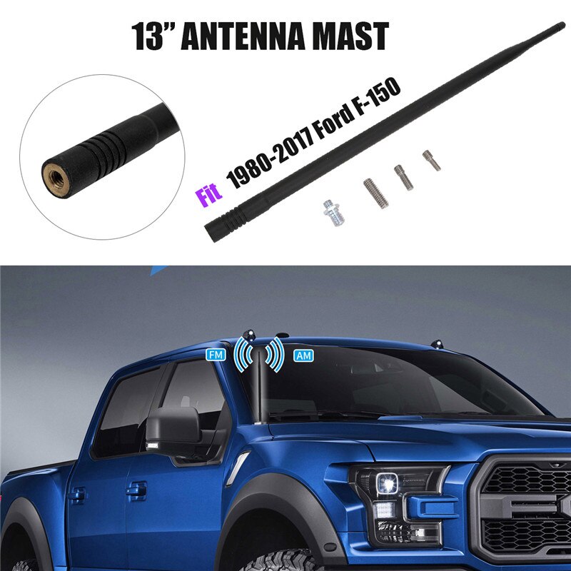 AM FM Antenna Mast Radio Amplifier Antennas For Ford F150 1980 Car