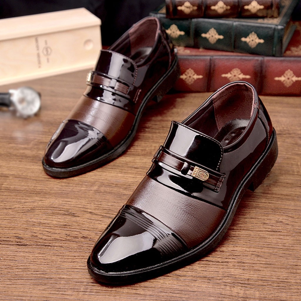 KLV Men's Ballroom Dance Shoes Men's Boy's Ballroom Tango Business Leather Shoes Comfortable Male Suit Shoes#3