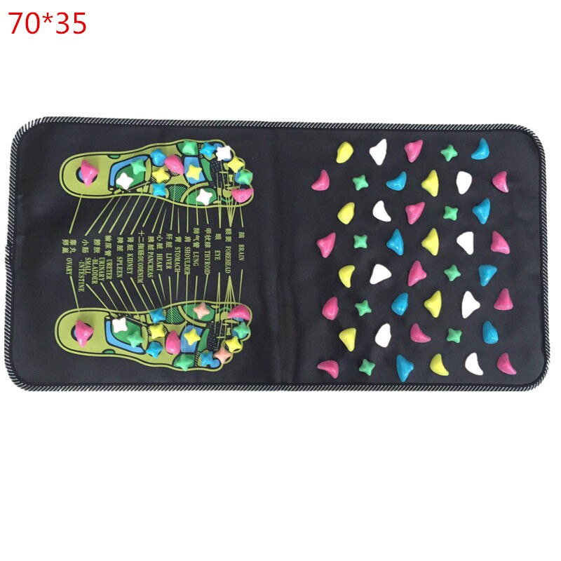 Health Road 70*35 Imitation Stone Foot Massage Mat Pebble Fitness Equipment Walk on Stone Mat