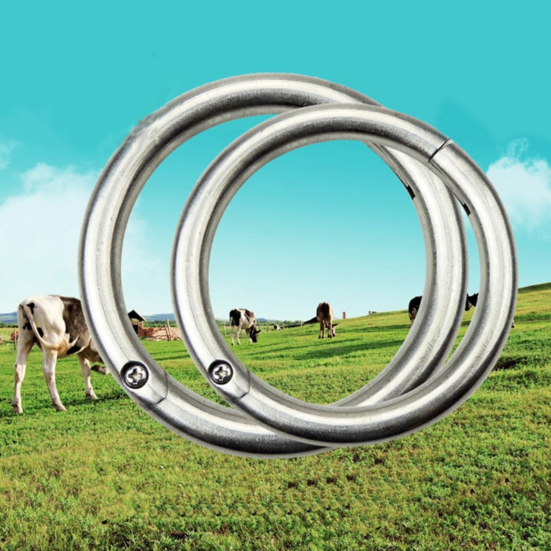 2 sets/partij Farm Vee Vee Ox Neus Ring Grote Nummer Vee Baoding Machine Koe Neus Clip Cow Farm Animal Apparatuur