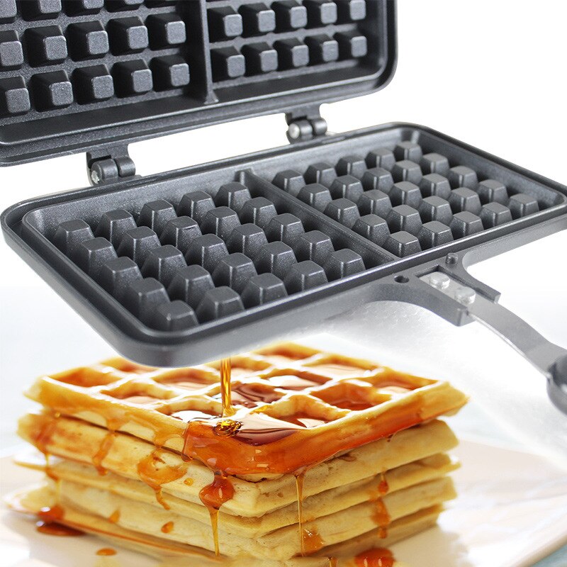 Gietijzer Waffle Pan Non-stick Oppervlak Wafel Trays Keuken Cake Bakken Platen Wafel Cakevorm Keuken Gas Koken pan