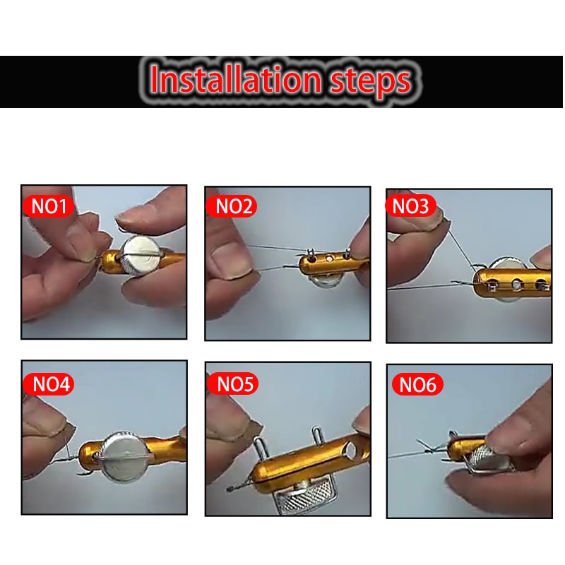 Aluminiumlegering Visgerei Haak Tier Vislijn Koppelverkoop Tool met Sub-lijn Stropdas Knopen Tie en Loop Tyer vishaak Remover