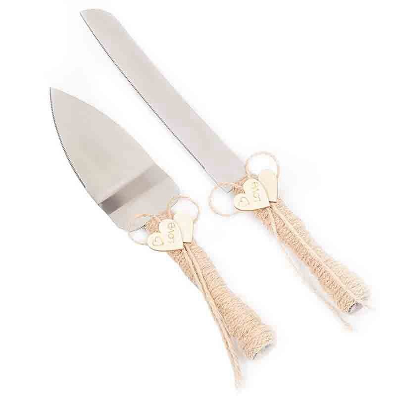 Rustic Wedding Cake Knife and Server Set, Wedding Cake Knife Serveing, Rustic Style Wedding Cake Cutter Set for Partys Weddings: Default Title