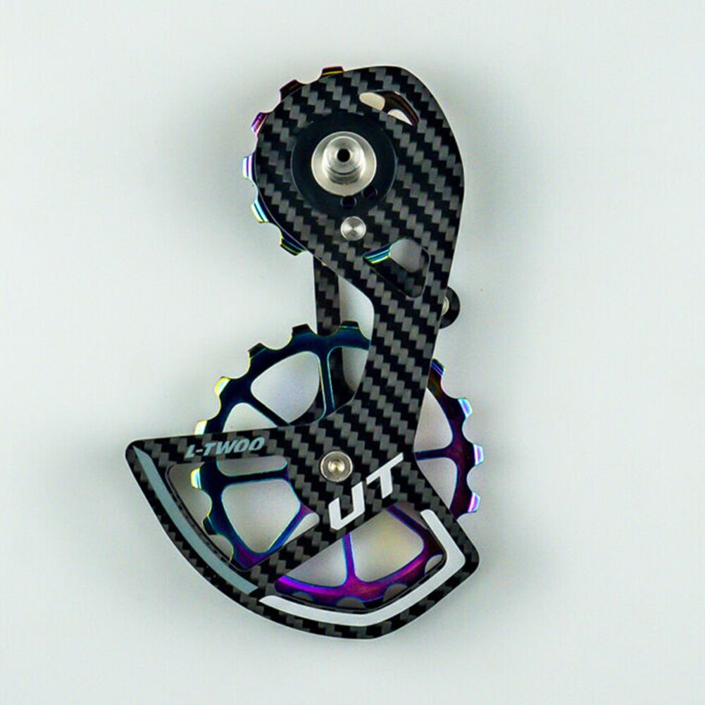 ​11 Speed 12T 18T Ceramic Bearing Carbon Fiber Bike Rear Derailleur Cage Pulley Wheel Kit Bicycle Cycling Parts Outdoor Riding