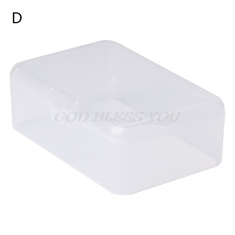 Rectangle Plastic Storage Case Collection Box Jewelry Container Business Card Box Hardware Tool Accessories Organizer Holder: D