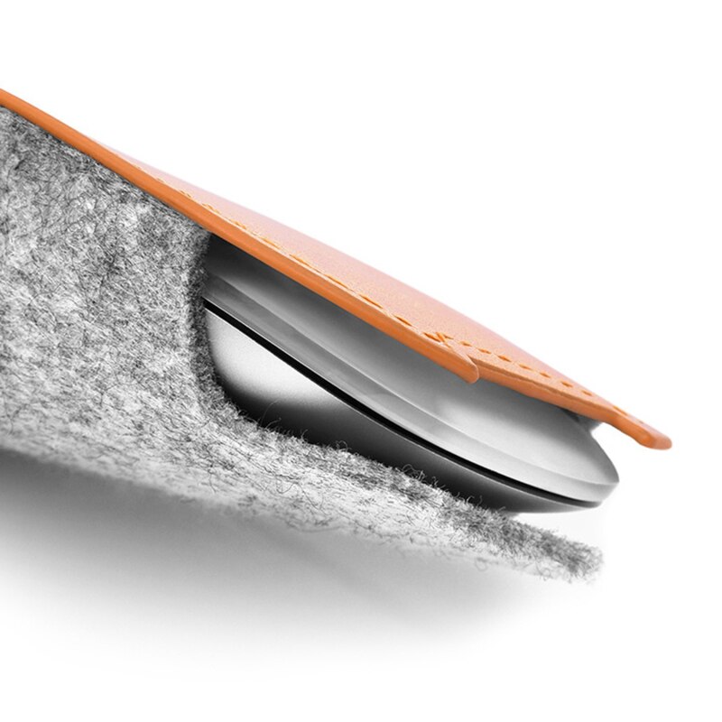 Duurzaam Levert Oranje Pu Lederen Doos Draadloze Muis Opbergtas Voor Apple Magic Huishoudelijke Draagbare Storage Case