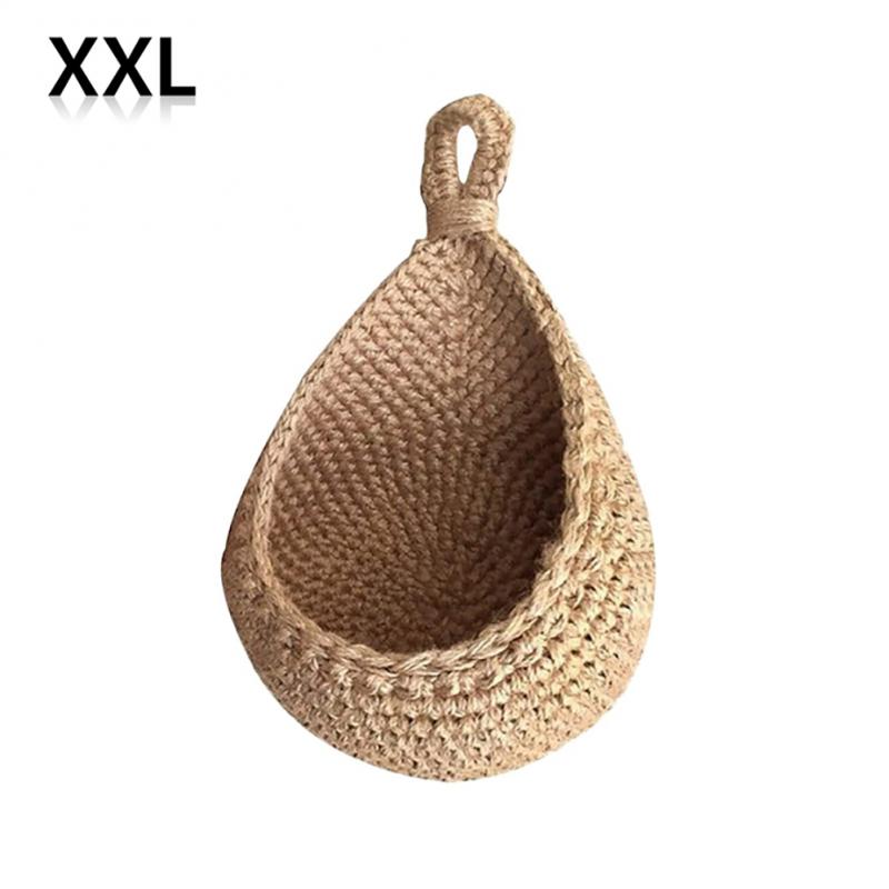 Muur Opknoping Fruitmand Bohemian Opknoping Fruitmanden Voor Keuken Aardappel En Ui Opslag Mand Geweven Muur Opknoping Manden: 06 30x20x35cm