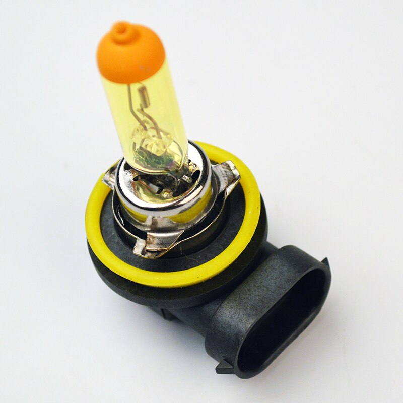 Hippcron H11 Geel Halogeenlamp 12V 55W 2 Stuks PGJ19-2 3000K Auto Lamp Quartz Glas Auto Fog licht
