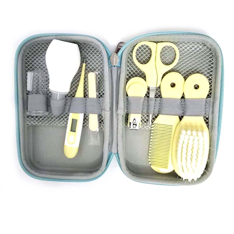8 Stuks Baby Grooming Gezondheidszorg Manicure Set Baby Borstel En Kam Set Pasgeboren Gezondheid Veiligheid Schaar Geneeskunde Nail Gromming kit