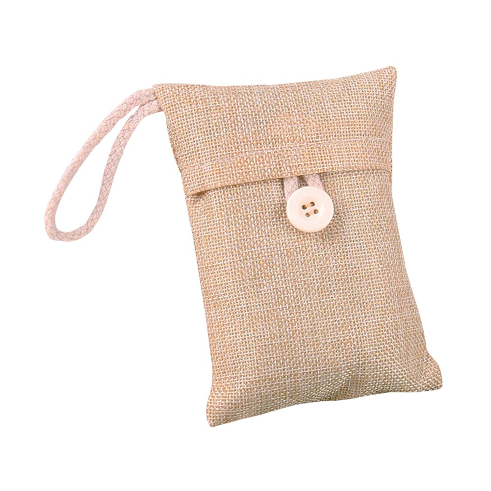 1pcs Bamboo Charcoal Activated Carbon Air Freshener Home Cabinet Remove Odor Portable Charcoal Bag For Wardrobe: Beige