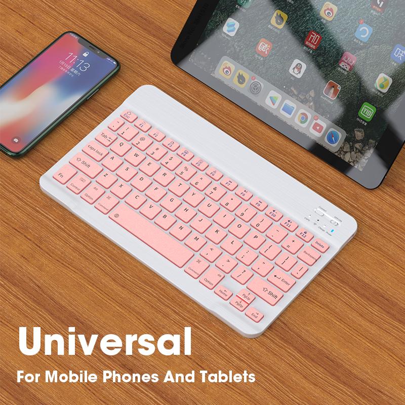 Bluetooth Keyboard For iPad Tablet Wireless Keyboard And Mouse Mini 60% Pink Keyboard Mouse Keycap Computer Office Mouse